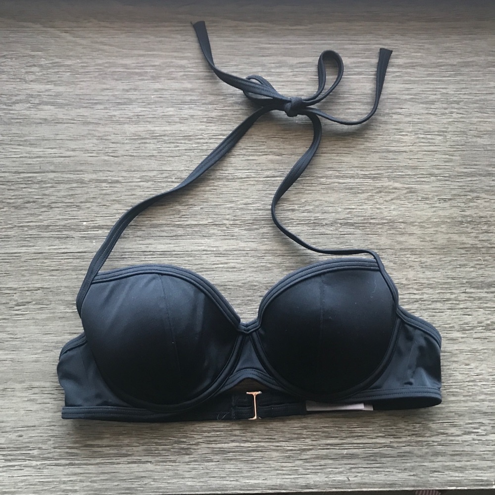 Black Halter Push Up VS Bikini Top
